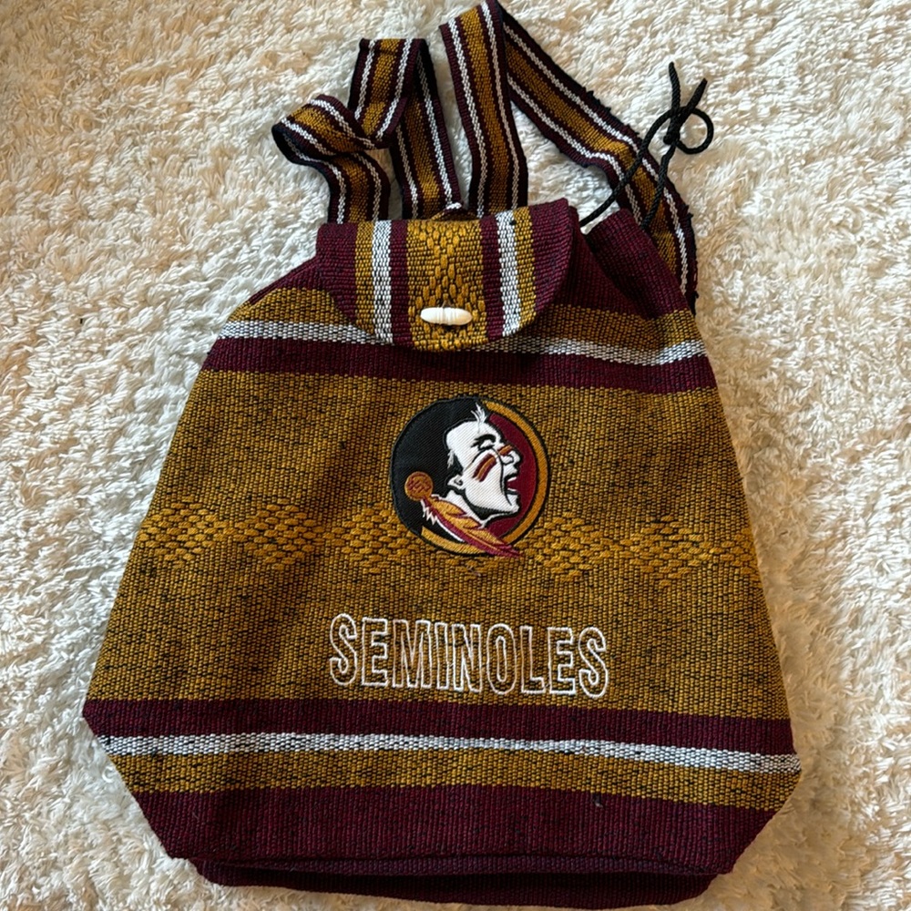 Florida State Seminoles Drawstring Backpack 15x17… - image 1
